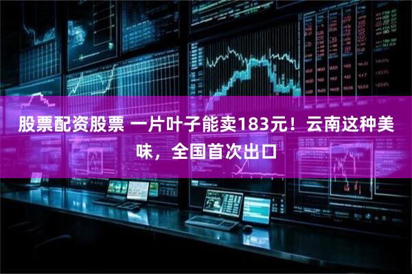 股票配资股票 一片叶子能卖183元！云南这种美味，全国首次出口