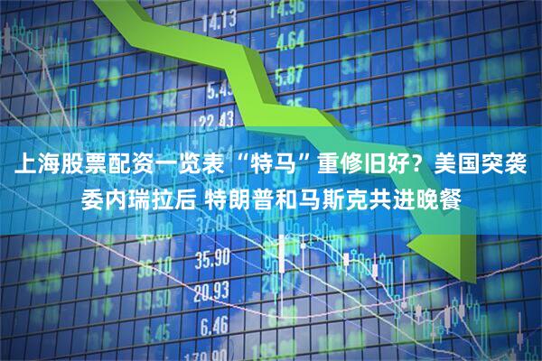 上海股票配资一览表 “特马”重修旧好？美国突袭委内瑞拉后 特朗普和马斯克共进晚餐