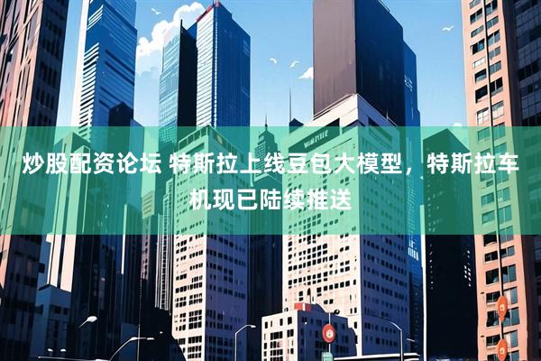 炒股配资论坛 特斯拉上线豆包大模型，特斯拉车机现已陆续推送